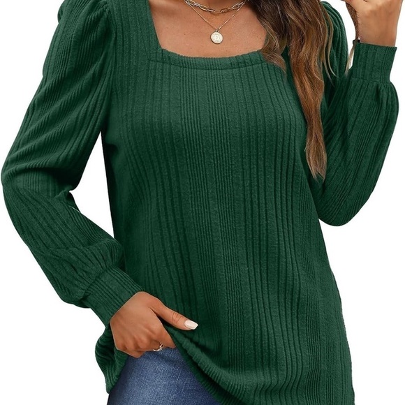 Wiholl women’s tunic top.  Size XL. Green. NWT, new - Picture 4 of 7